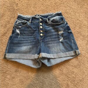 Judy Blue Distressed Blue Jean Shorts